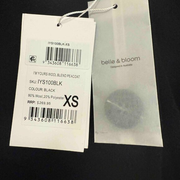 Bell & Bloom Wool Blend Peacoat - Black - Picture 6 of 6